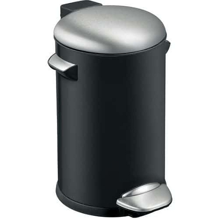 Odpadkový koš s nožním pedálem Belle Deluxe 20 l černý/matný nerez