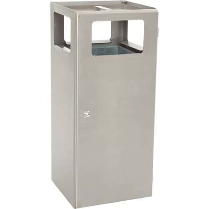 Robustní odpadkový koš s popelníkem z nerezové oceli