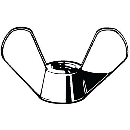 Křídlová matice se zaoblenými křídly DIN 315 Mosaz CU2/CU3 Pravý M10