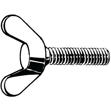 Křídlový šroub se zaoblenými křídly DIN 316 Mosaz M5X25