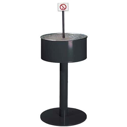 Popelník na stojanu černý V: 67 cm Barva: černá