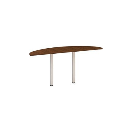 Stolová přístavba Alfa 200, 160 x 45 x 74,2 cm, 1/2 kruh, dezén ořech, RAL9010