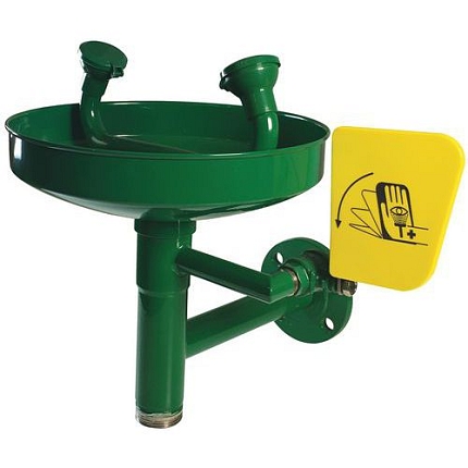 Bezpečnostní oční sprcha Manutan Expert na stěnu, nerezová