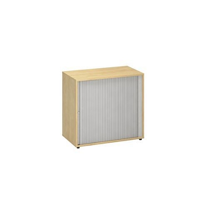 Nízká široká skříň Alfa 500, 73,5 x 80 x 45 cm, s roletou - pravé provedení, dezén divoká hruška