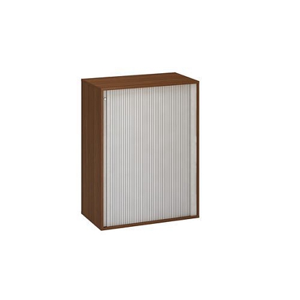 Střední široká skříň Alfa 500, 106,3 x 80 x 45 cm, se žaluziemi, dezén ořech