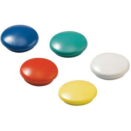 Barevné kulaté magnety, průměr 27 mm, mix barev