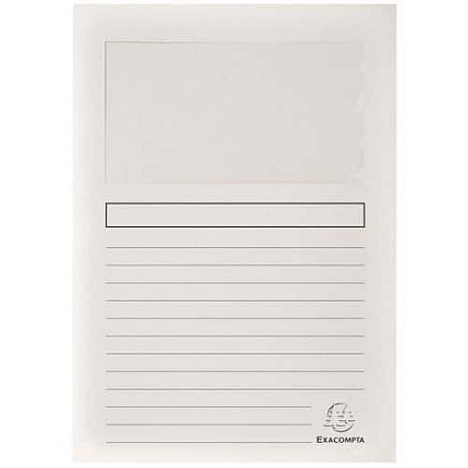 Složky na dokumenty Super s okénkem 160 g/m2, balení 100 ks, 22x31 cm, bílá