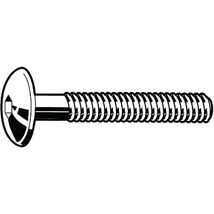 Šroub s oválnou hlavou a vnitřním šestihranem typ KT Ocel Pozinkované M6X30