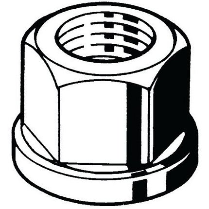 Šestihranná matice s nákružkem DIN 6331 Ocel Pravý Bez PU 10 M6