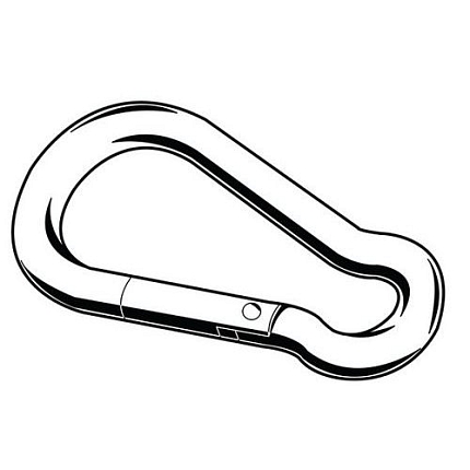 Úchytný hák (karabina) Nerezocel A4 7X70MM