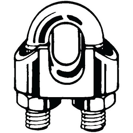 Svorka na drátěná lana DIN 741/555 Ocel Pozinkované 16MM