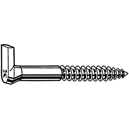 Pravoúhlý nosný hák s křížovou drážkou Ocel Pozinkované 5,8X80MM