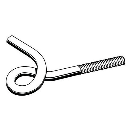 Curlhook Stainless steel Nerezocel A2 M10X120MM
