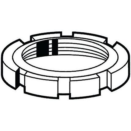 Kulatá matice s drážkou pro hákový klíč DIN 1804 W Ocel Pravý Bez PU |5| M42X1,50