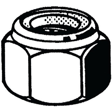 Samosvorná šestihranná matice s nekovovou vložkou DIN 985 Ocel Pravý Pozinkované |8| M48