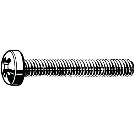 Šroub s válcovou vypouklou hlavou s křížovou drážkou Phillips DIN 7985-H Ocel Pozinkované 4.8 M4X12