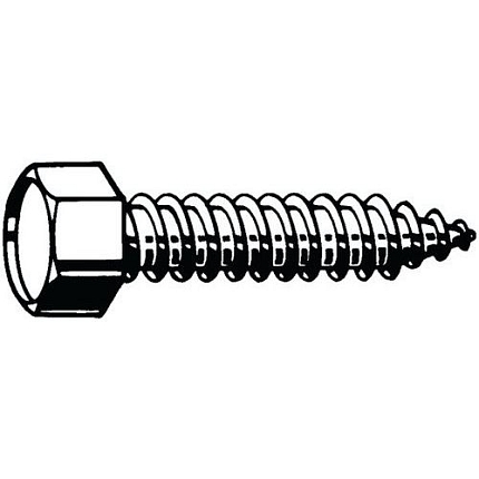 Samořezný šroub se šestihrannou hlavou DIN 7976 C Ocel Pozinkované ST6,3X25MM
