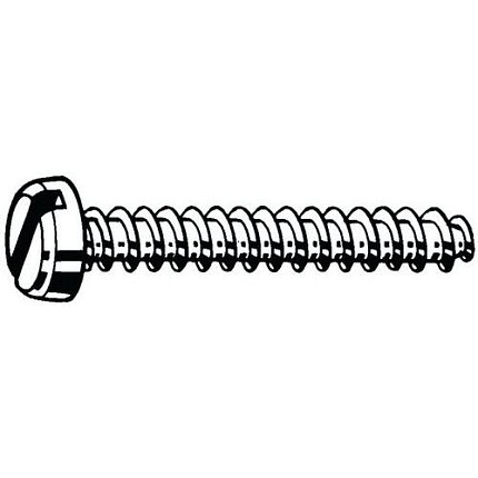 Samořezný šroub s nízkou válcovou hlavou s drážkou, bez hrotu DIN 7971 F Ocel Poniklované ST2,2X4,5MM