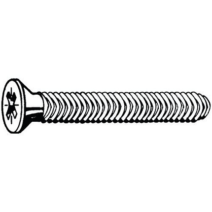 Závitotvorný šroub se zápustnou hlavou s Pozidriv Ocel Pravý Pozinkované M3X6