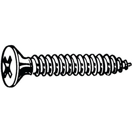 Samořezný šroub se zápustnou hlavou s křížovou drážkou Phillips DIN 7982 C-H Ocel Pozinkované velké balení ST4,2X19MM
