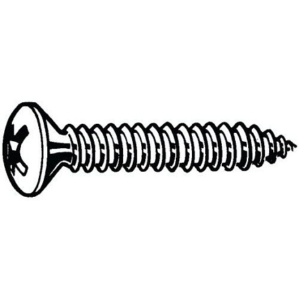 Samořezný šroub se zápustnou hlavou čočkovitou s křížovou drážkou Phillips DIN 7983 C-H Ocel Pozinkované ST6,3X38MM