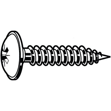Šroub s křížovou drážkou pro zadní panely Pozidriv Ocel Pozinkované 5X40MM