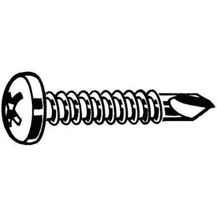 MaxxFast S křížovou drážkou a vypouklou hlavou MaxxFast DIN 7504 M-H Ocel Pozinkované ST3,9X13MM