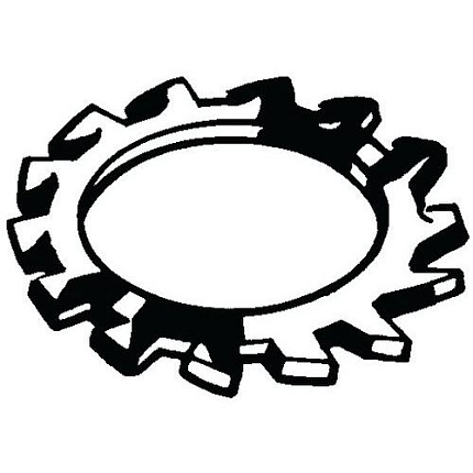 Pojistná podložka s vnějším ozubením DIN 6797 A Pružinová ocel 350-425 HV10 M6