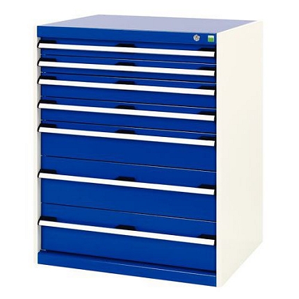 Dílenská zásuvková skříň, Bott SL-86, výška 100 cm, 7 zásuvek