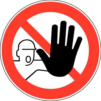 Značka zákazu vstupu – Zákaz vstupu nepovolaným osobám – samolepící, 31,5 cm