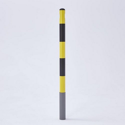 Kovové sloupky Marcel k zasunutí do objímky, 100 mm, žlutá/černá, 2 ks