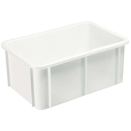 Potravinářská Euro přepravka Gilac, vyztužená, bílá, 55 l