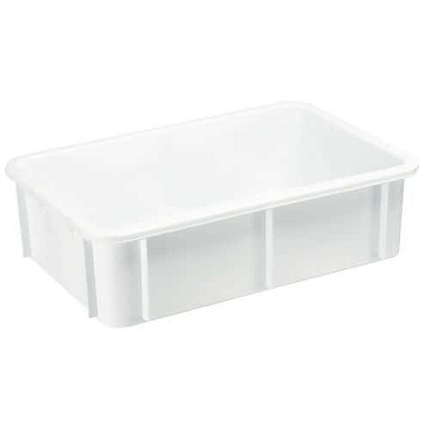 Potravinářská Euro přepravka Gilac, vyztužená, bílá, 25 l