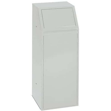 Kovový odpadkový koš na tříděný odpad VAR, objem 68 l, šedý