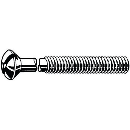 Knihařský šroub Mosaz Poniklované M4X38