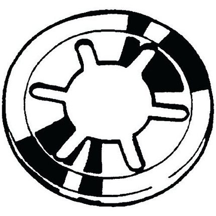 Fixační podložka pro hřídele (bez krytky) Nerezocel 6MM