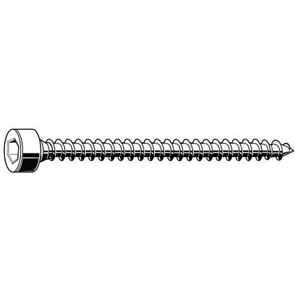 Samořezný šroub s válcovou hlavou s vnitřním šestihranem Nerezocel A2 5,5X70MM