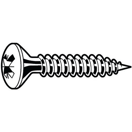 Šroub se zápustnou hlavou čočkovitou s křížovou drážkou do dřevotřísky Pozidriv Nerezocel A2 5X50MM