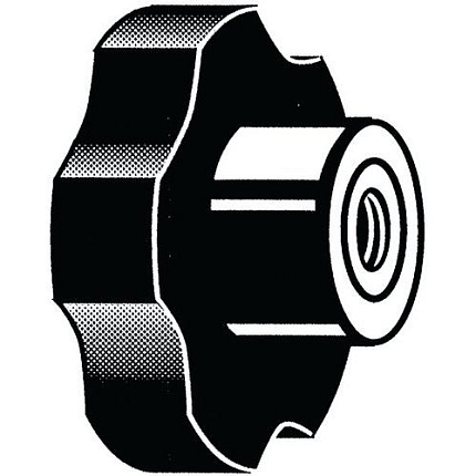 Pětipaprsková rukojeť Plast Fenolformaldehyd (bakelit) FS31 M6X9