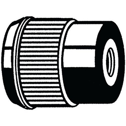 Rýhovaný knoflík s mosaznou závitovou vložkou Plast Fenolformaldehyd (bakelit) FS31 M6X9