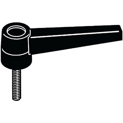 Upínací páka zpevněná s pozinkovaným šroubem Sklolaminátem vyztužený plast M10X40