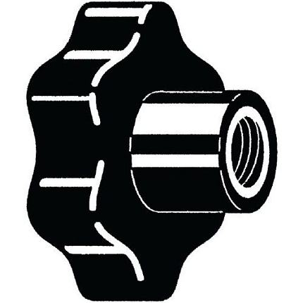 Kotoučová rukojeť s mosazným závitovým pouzdrem Sklolaminátem vyztužený plast M10X50X28.5