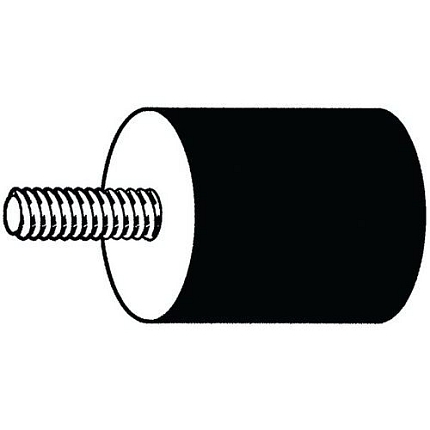 Válcový tlumič typ B Ocel Pozinkované 50/20 M10X28-10