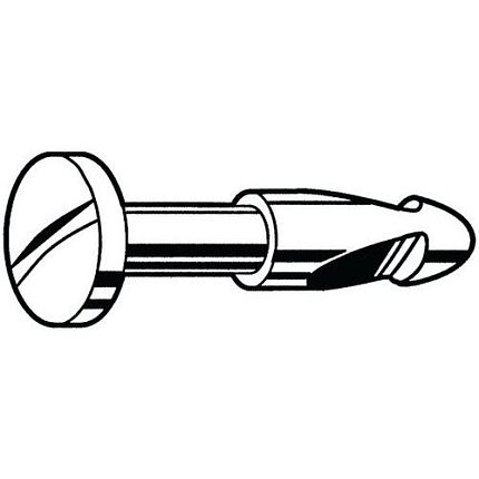 QUICK SYSTÉM Kolík s drážkovanou hlavou typ D Mosaz Poniklované D 1108