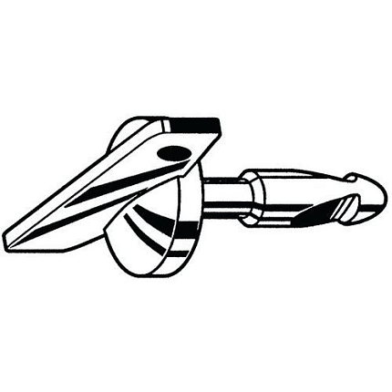 QUICK SYSTÉM Kolík s křídlatou hlavou typ W Mosaz Poniklované W 1606