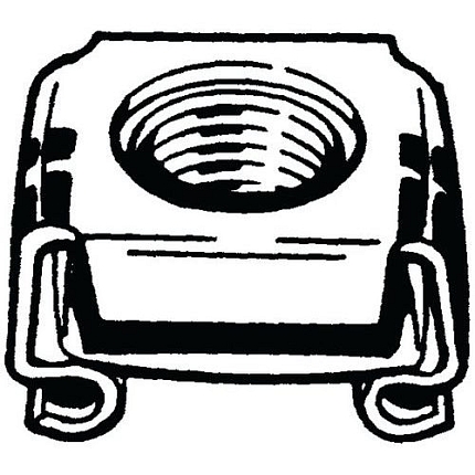 Vsazovací matice typ SMG Pružinová ocel Pravý Pozinkované M8 Type B