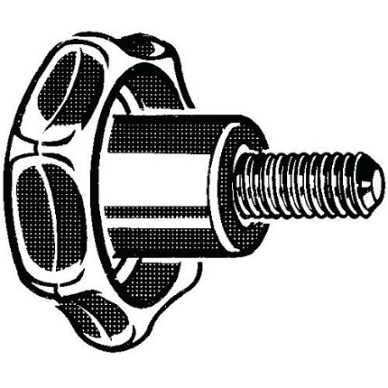 Hvězdicová rukojeť typ L DIN 6336 L Plast Fenolformaldehyd (bakelit) FS31 M8X15