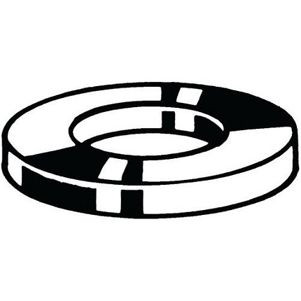 Plochá podložka DIN 125-1A Plast Polyamid (nylon) 6.6 velké balení M16