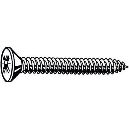 Samořezný vrut s křížovou drážkou Pozidriv a zápustnou hlavou DIN 7982 C-Z Nerezocel A4 ST2,9X13MM