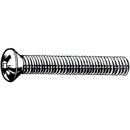 Šroub se zápustnou hlavou čočkovitou s křížovou drážkou Pozidriv DIN 966 A-Z Nerezocel A4 M6X25